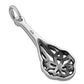 Long Celtic Trinity Silver Drop Pendant