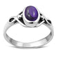 Amethyst Stone Celtic Knot Sterling Silver Ring