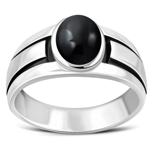 Black Onyx Solid Sterling Silver Ring