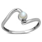 Mother of Pearl Twisted Silver Ring