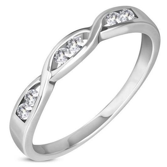 Clear CZ Sterling Silver Ring