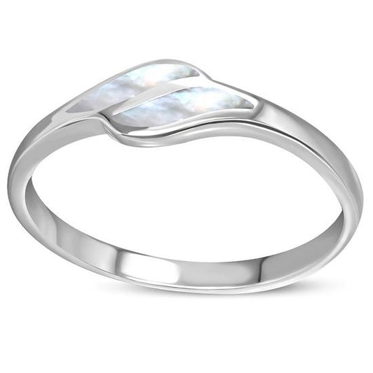 Mother of Pearl Shell Silver Ring