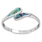 Abalone Shell Silver Drops Ring
