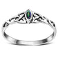 Celtic Knot Silver Ring w/ Abalone Shell