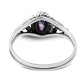 Faceted Amethyst Stone Sterling Silver Ring
