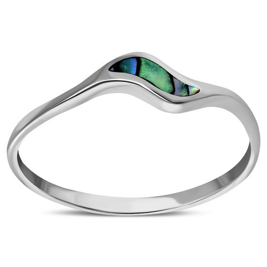 Abalone Sea Shell Silver Ring