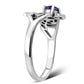 Celtic Knot Thistle Amethyst Stone Silver Ring