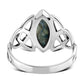 Abalone Shell Celtic Knot Silver Ring