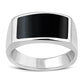 Black Onyx Stone Sterling Silver Ring