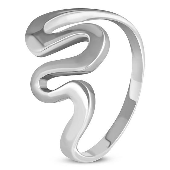 Plain Silver Wavy Ring