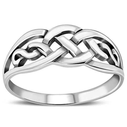 Plain Solid Silver Celtic Knot Ring