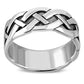 Plain Solid Silver Celtic Knote Band Ring