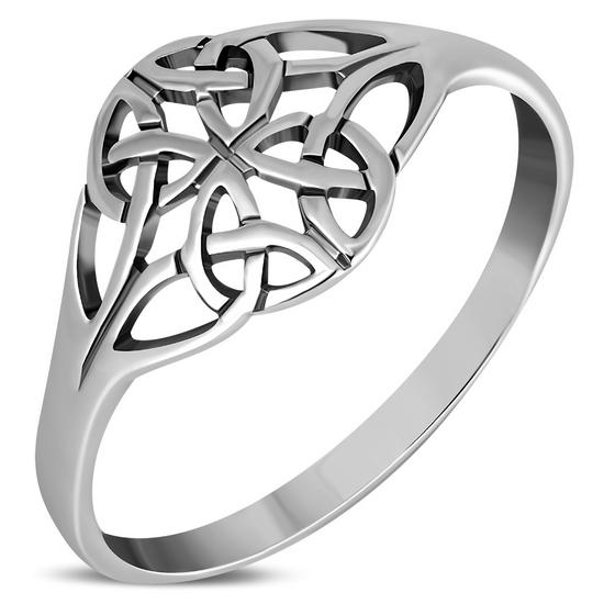Plain Celtic Trinity Knots Silver Ring