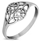 Plain Celtic Trinity Knots Silver Ring