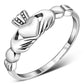 Small Irish Claddagh Silver Ring