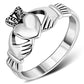 Plain Solid Sterling Silver Claddagh Ring