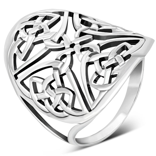 Large Plain Silver Celtic Ring