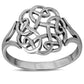 Round Plain Silver Celtic Knot Ring
