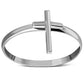 Simple Plain Silver Cross Band Ring