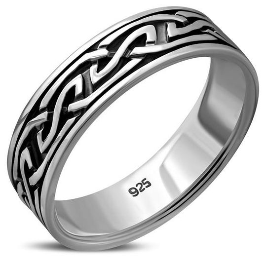 Solid Silver Celtic Band Ring