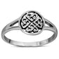 Plain Celtic Heart Knots Silver Ring