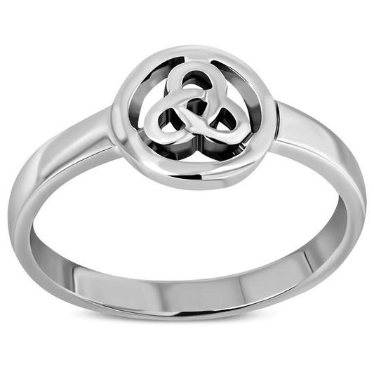 Celtic Trinity Plain Sterling Silver Ring