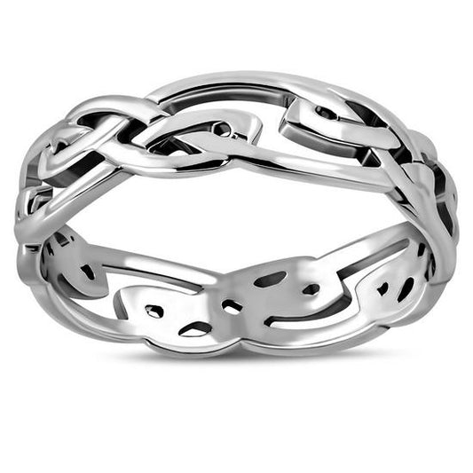 Celtic Knot Silver Band Ring