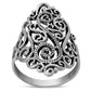Victorian Style Large Silver Ring