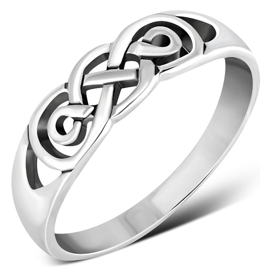 Scottish Style Celtic Knot Sterling Silver Ring