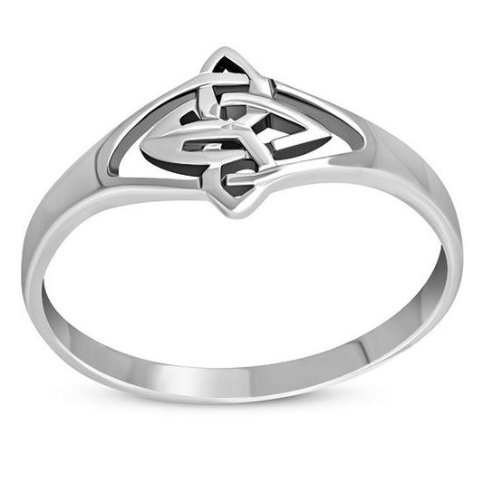 Celtic Trinity knot Plain Silver Ring