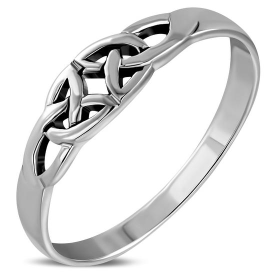 Dual Trinity Knot Sterling Silver Ring
