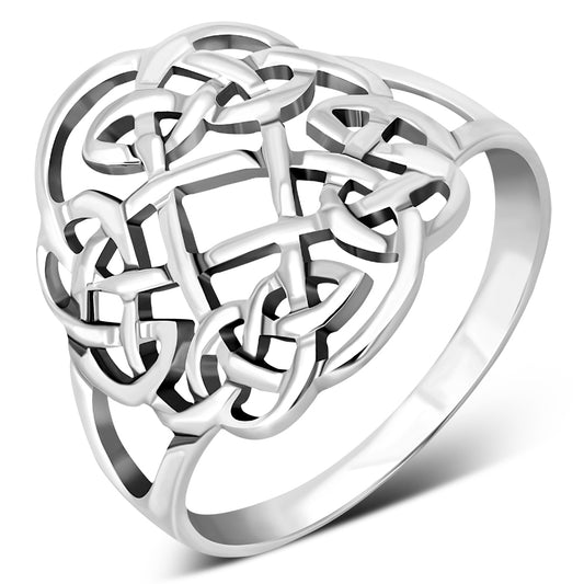 Celtic Round Silver Ring