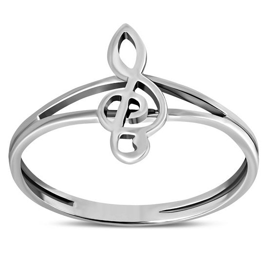 Musical Note Sterling Silver Ring