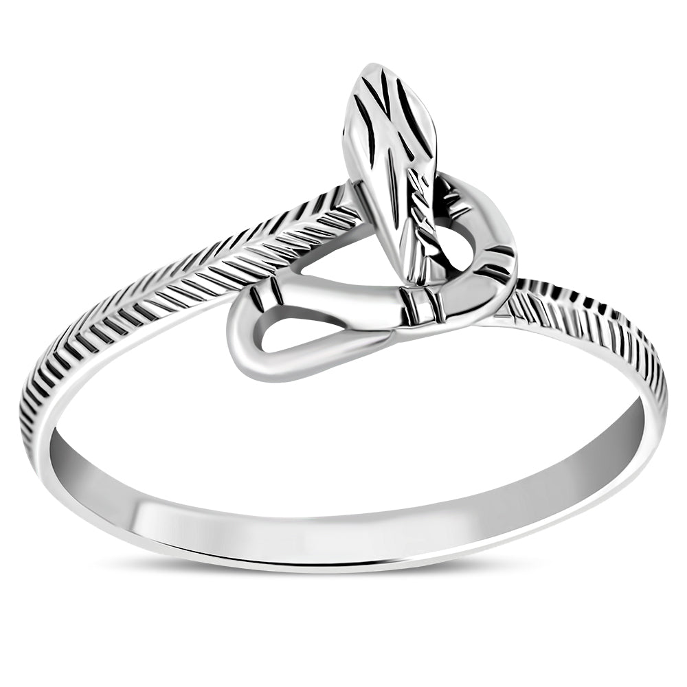 Thin Silver Snake Ring