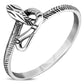 Thin Silver Snake Ring