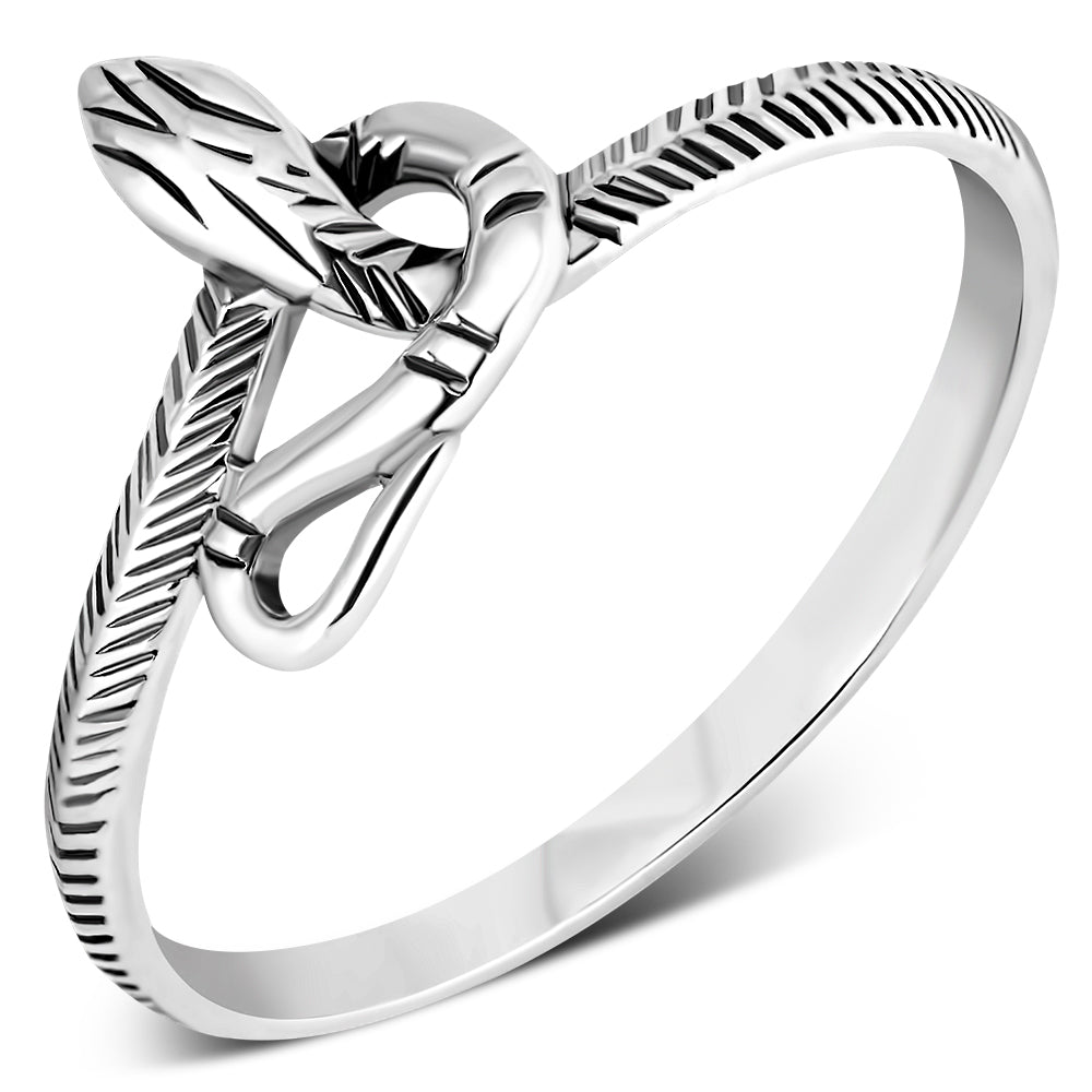 Thin Silver Snake Ring