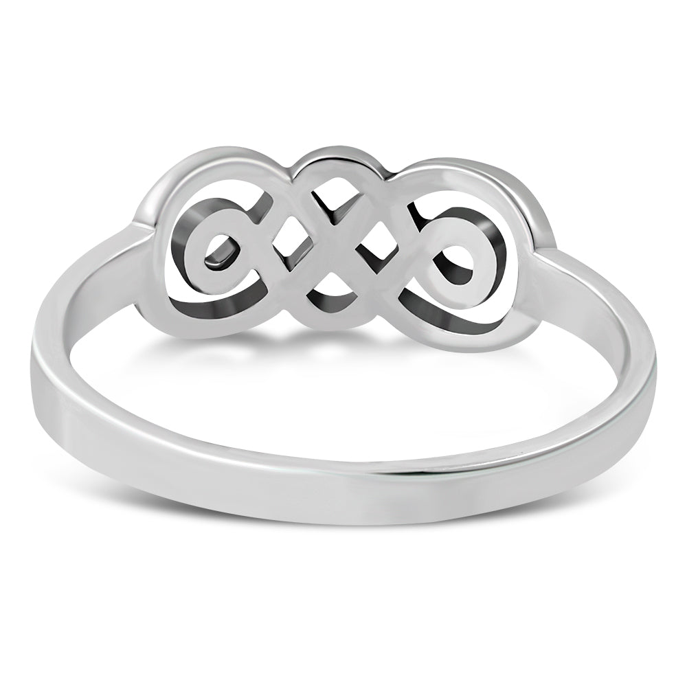 Plain Celtic Knot Delicate Silver Ring