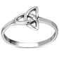 Plain Solid Sterling Silver Celtic Trinity Knot Ring