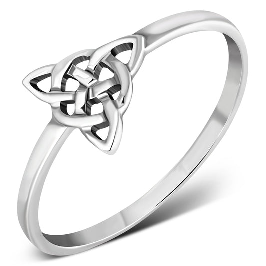 Plain Celtic Trinity Knot Silver Ring