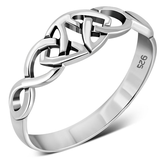 Plain Silver Trinity Knot Ring