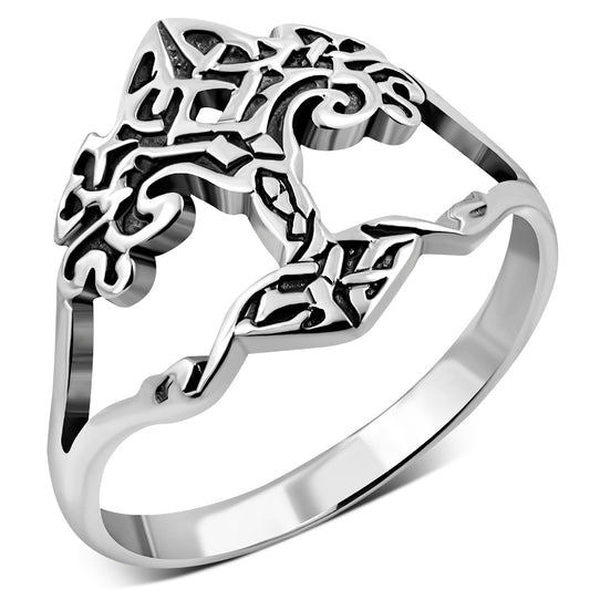Tree of Life Celtic Knot Plain Silver Ring