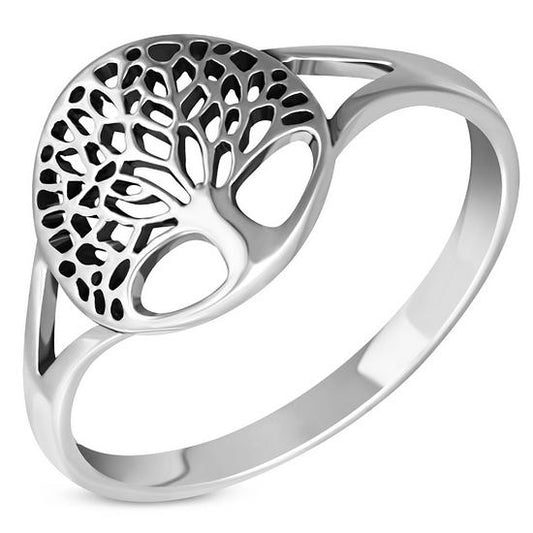 Tree of Life Plain Silver Ring