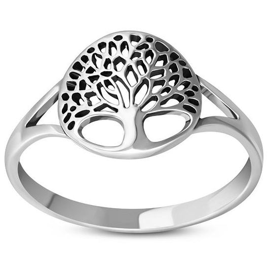 Tree of Life Plain Silver Ring