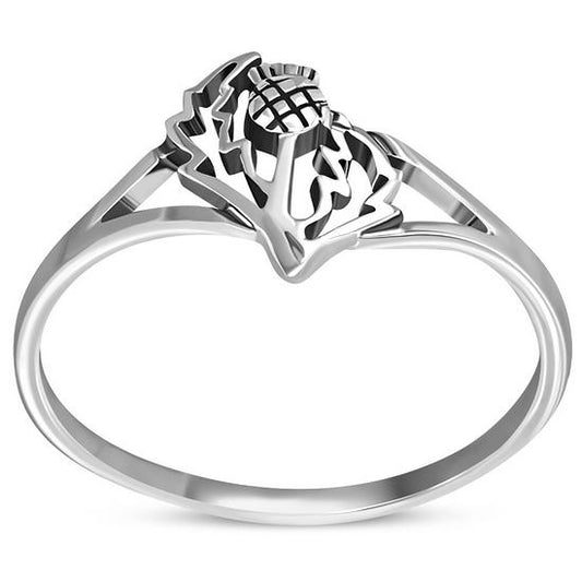 Scottish Thistle Sterling Silver Ring