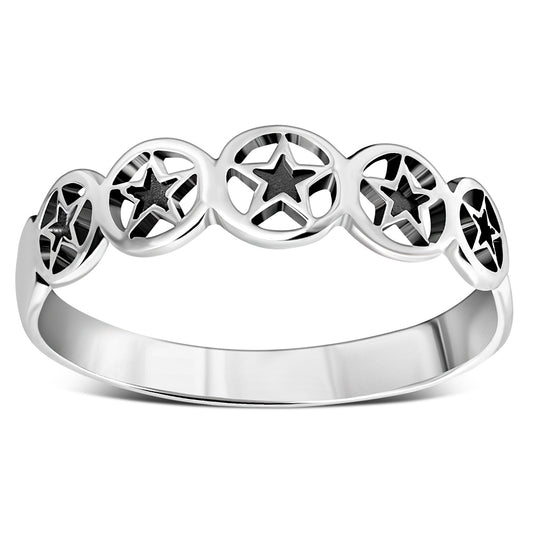 Sterling Silver Stars Ring