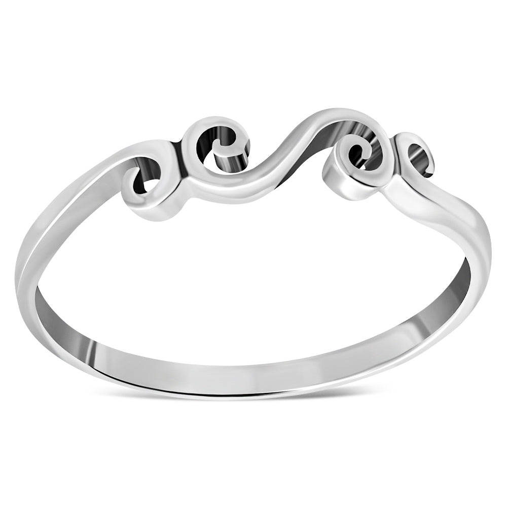 Delicate Spiral Silver Ring