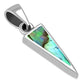 Abalone Shell Triangle Silver Pendant