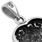 Abalone Shell Heart Greek Key Silver Pendant