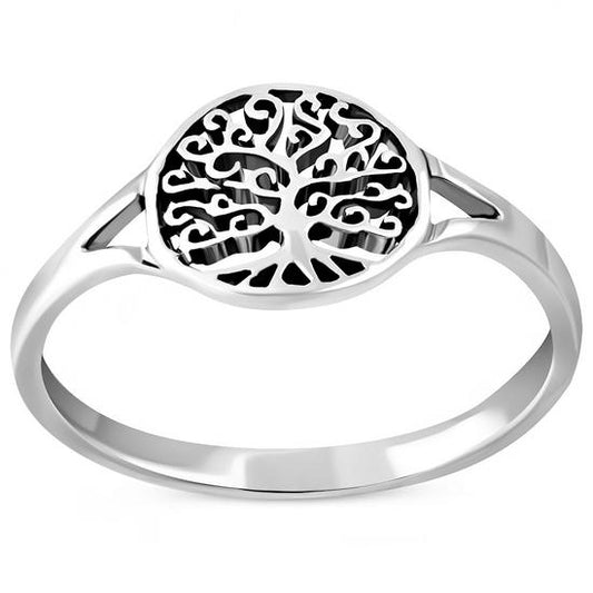 Tree of Life Plain Silver Ring