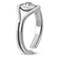 Cubic Zirconia Evil Eye Silver Toe Ring